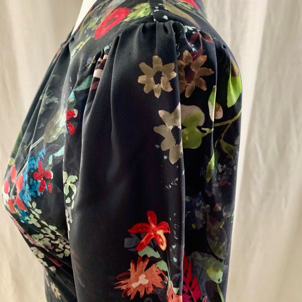 NWOT Parker Mini Long Sleeve Black Floral Dress Size XS - Picture 6 of 16